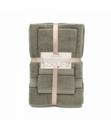 3 piece towel set T0184 T0184-BROWN 375 30x50, 50x70, 70x140 cm