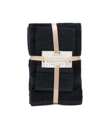 3 piece towel set T0184 T0184-BLACK