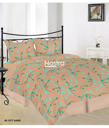 Cotton bedding set DRUE 40-1477-SAND 200x220, 50x70 cm