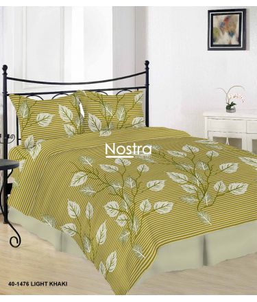 Cotton bedding set DAELYN 40-1476-LIGHT KHAKI 140x200, 50x70 cm