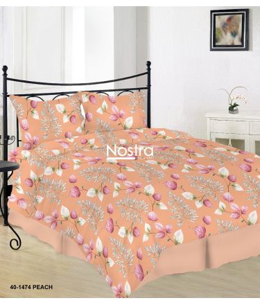 Drobės patalynės komplektas DANIELLA 40-1474-PEACH 200x220, 70x70 cm