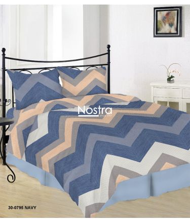 Drobės patalynės komplektas DAYLEN 30-0795-NAVY 200x220, 70x70 cm