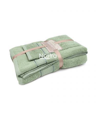 3 piece towel set T0184 T0184-PALE OLIVE 398