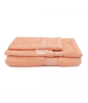 3 piece towel set T0184 T0184-CORAL 289 30x50, 50x70, 70x140 cm