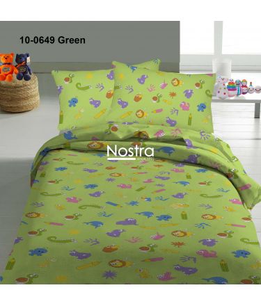 Children bedding set SCHOOL 10-0649-GREEN 100x145, 40x60, 107x150 cm