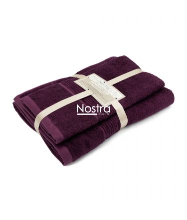 Bambukinių rankšluosčių komplektas BAMBOO-600 T0105-DARK PLUM