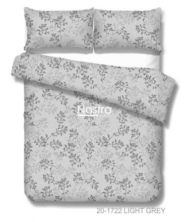 Polycotton bedding set FLOWERS 20-1722-LIGHT GREY