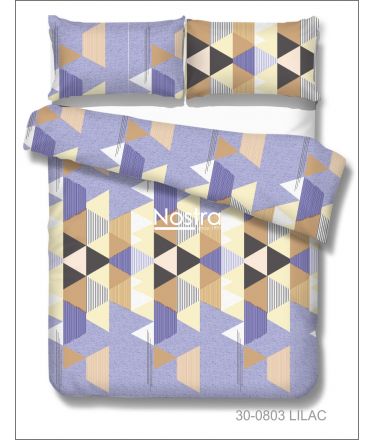 Polycotton bedding set GEOMETRY 30-0803-LILAC