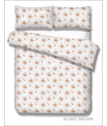 Cotton bedding set DEON 30-0807-BROWN