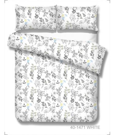 Polycotton bedding set ABSTRACT 40-1471-WHITE