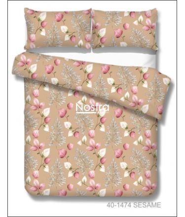 Cotton bedding set DANIELLA 40-1474-SESAME 200x220, 70x70 cm