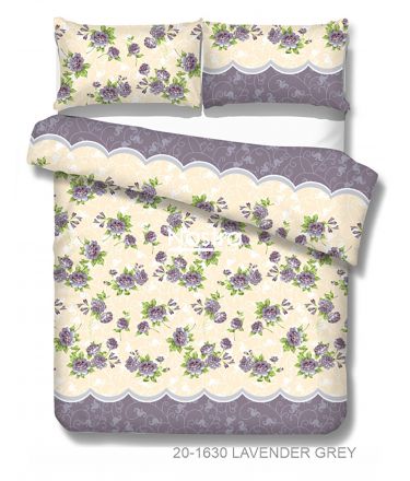 Patalynės komplektas GĖLĖS 20-1630-LAVENDER GREY