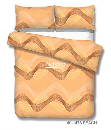 Drobės patalynės komplektas DOLLY 40-1478-PEACH 200x220, 50x70 cm