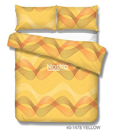 Drobės patalynės komplektas DOLLY 40-1478-YELLOW 200x220, 50x70 cm