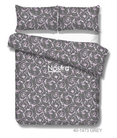 Cotton bedding set DAHLIA 40-1473-GREY