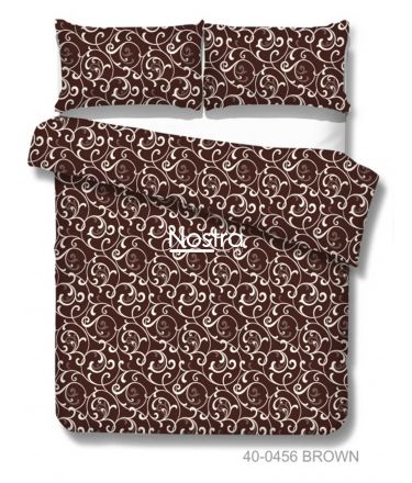 Cotton bedding set DIYA 40-0456-BROWN 200x220, 50x70 cm