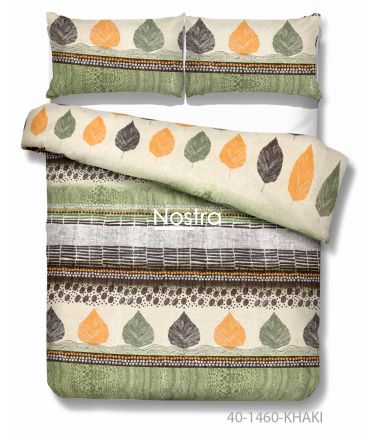 Cotton bedding set DARLENE 40-1460-KHAKI 200x220, 50x70 cm