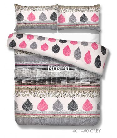 Cotton bedding set DARLENE 40-1460-GREY 200x220, 50x70 cm