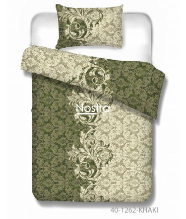 Cotton bedding set DELAINEY 40-1262-KHAKI 140x200, 50x70 cm