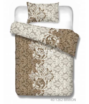 Cotton bedding set DELAINEY 40-1262-BROWN