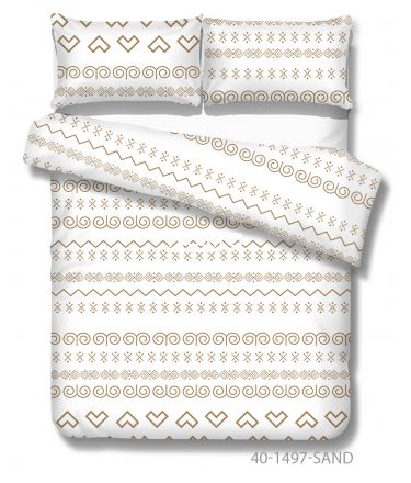 Flannel bedding set BANKS 40-1497-SAND