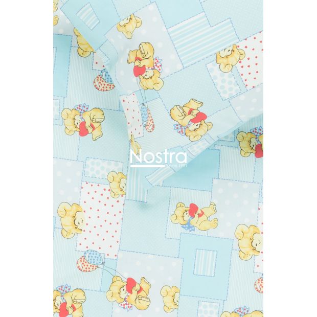 Детское постельное белье LITTLE BEAR & HEARTS 10-0331-BLUE 140x200, 50x70 cm