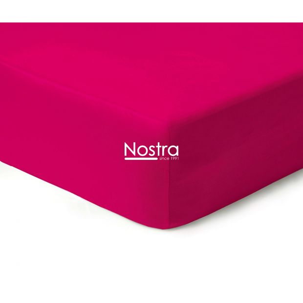 Fitted sateen sheets 00-0152-FUCHSIA 90x200 cm