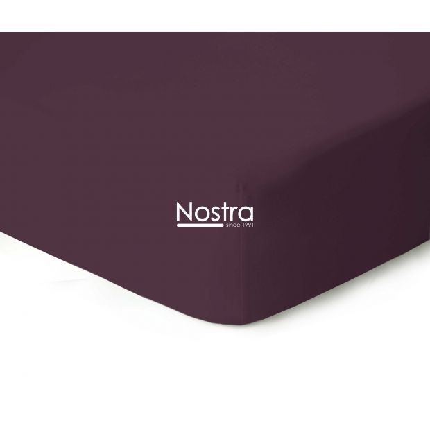 Fitted jersey sheets JERSEY JERSEY-DARK PLUM 200x200 cm