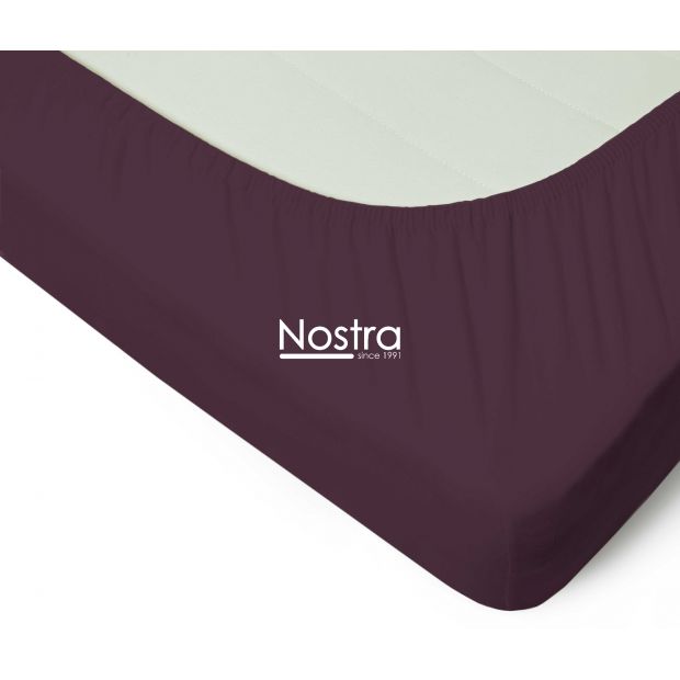 Fitted jersey sheets JERSEY JERSEY-DARK PLUM 200x200 cm