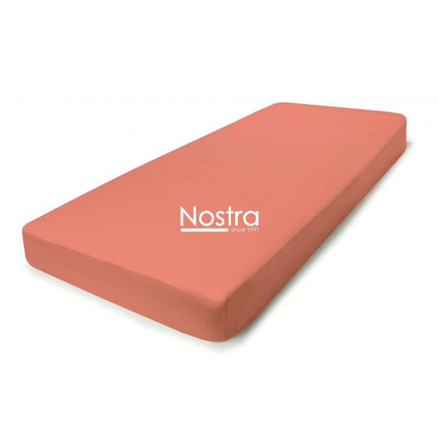 Fitted sateen sheets 00-0268-CORAL 90x200 cm