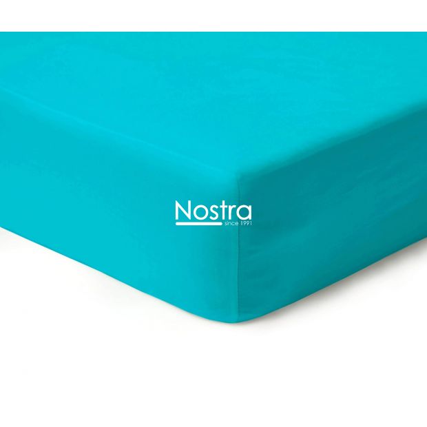 Fitted sateen sheets 00-0250-AQUA 90x200 cm