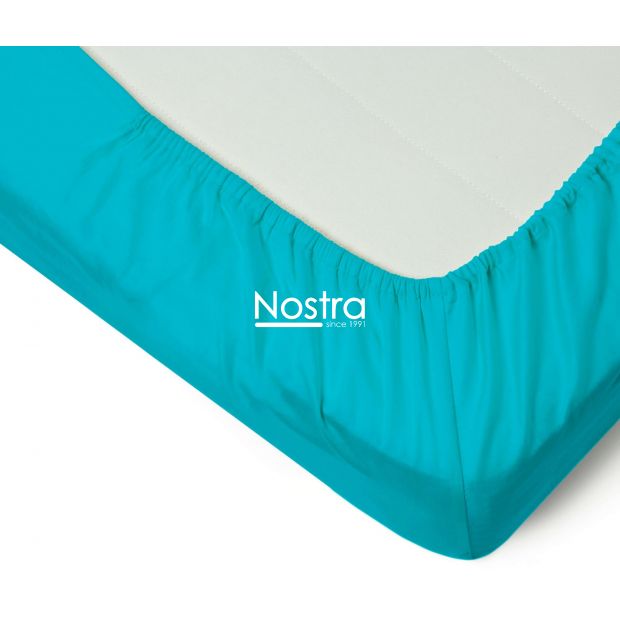 Fitted sateen sheets 00-0250-AQUA 90x200 cm