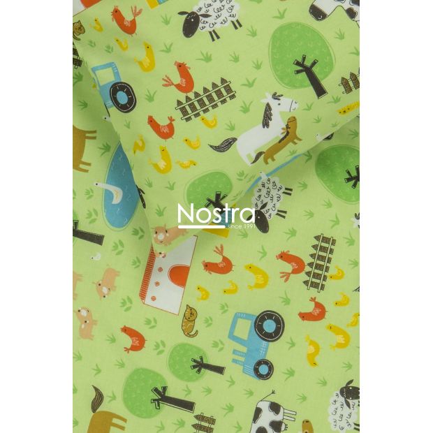 Children bedding set FARM 10-0513-GREEN 100x145, 40x60, 107x150 cm