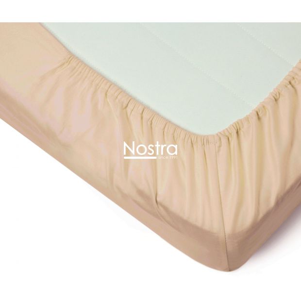 Fitted sateen sheets 00-0187-WHISPER PINK 90x200 cm