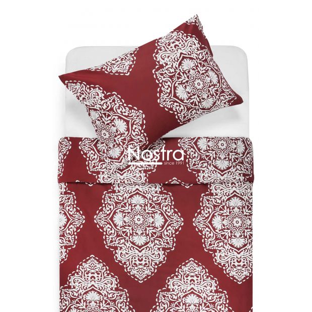 PREMIUM maco sateen bedding set CALI 40-1174-WINE RED 140x200, 50x70 cm