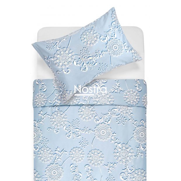 PREMIUM mako satino patalynė COLETTE 20-0034-POWDER BLUE 200x220, 50x70 cm