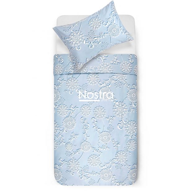 PREMIUM mako satino patalynė COLETTE 20-0034-POWDER BLUE 200x220, 50x70 cm