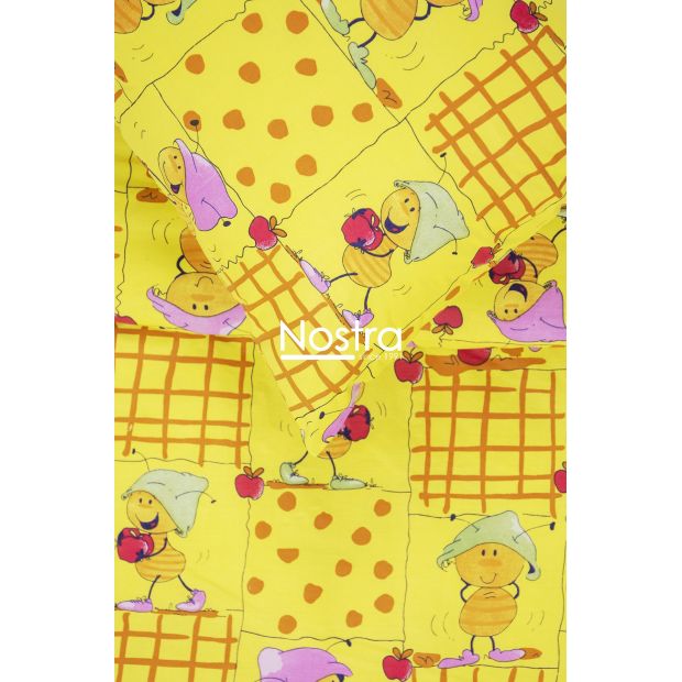 Children bedding set PLAYFUL FRIENDS 10-0077-YELLOW 100x145, 40x60, 107x150 cm