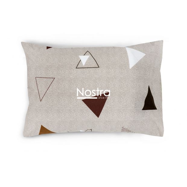 Polycotton bedding set GEOMETRY 30-0723-BROWN