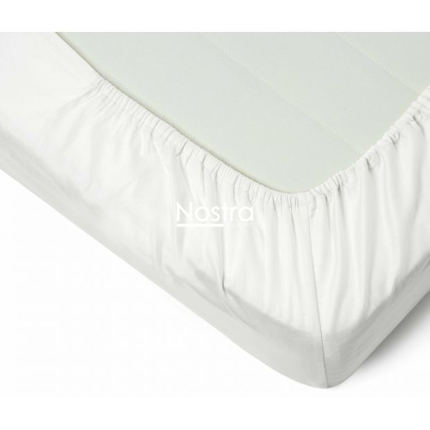 Fitted sateen sheets 00-0000-OPT.WHITE 200x220 cm