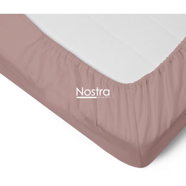 Fitted sateen sheets 00-0350-MAUVE 90x200 cm