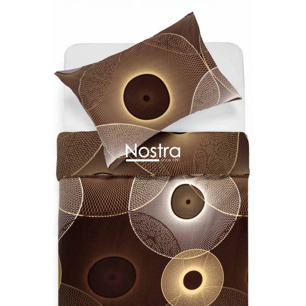 Sateen bedding set ADELITA 30-0285-BROWN