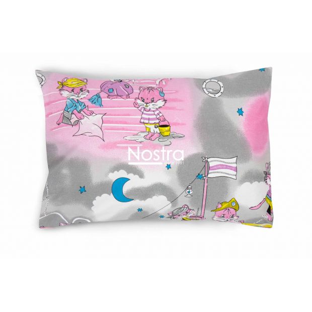 Children bedding set PIRATES 10-0040-GREY PINK 100x145, 40x60, 107x150 cm