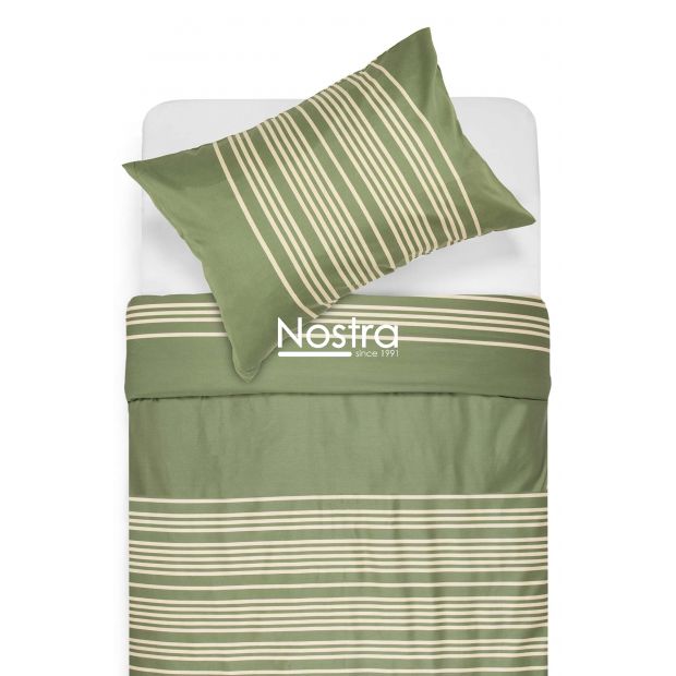 PREMIUM maco sateen bedding set CADENCE 30-0683-MOSS GREEN 140x200, 70x70 cm