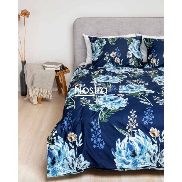 PREMIUM maco sateen bedding set CELINE 20-1541-BLUE 140x200, 50x70 cm