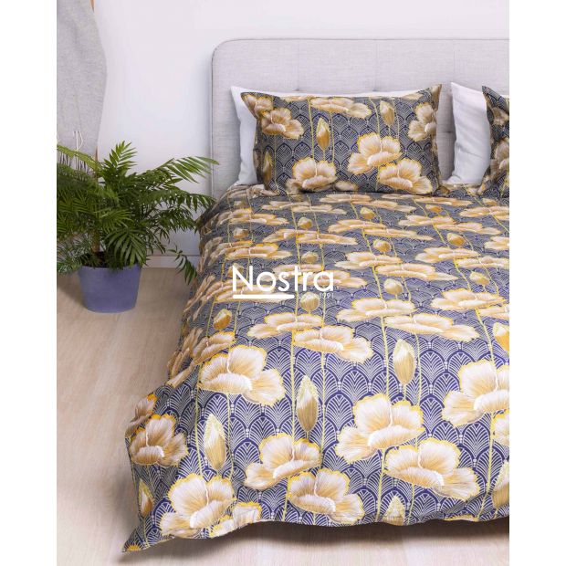 PREMIUM maco sateen bedding set CARLY 20-1638-NAVY 140x200, 50x70 cm