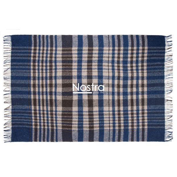 Plaid GANA 80-4122-BLUE BROWN 140x200 cm