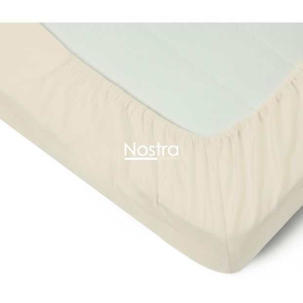 Fitted sateen sheets 00-0400-L.CREAM 180x200 cm