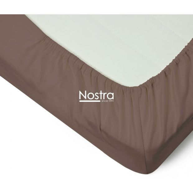 Fitted sateen sheets 00-0211-CACAO 180x200 cm