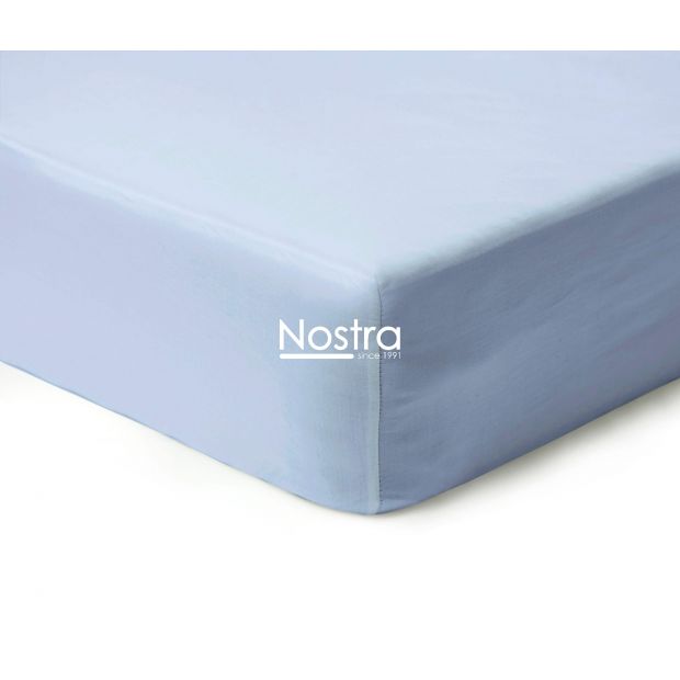 Fitted sateen sheets 00-0186-FOREVER BLUE 180x200 cm